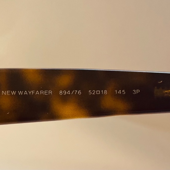 Ray Ban Wayfarers model #2132 52 mm lens Tortoise Brown - Picture 6 of 8